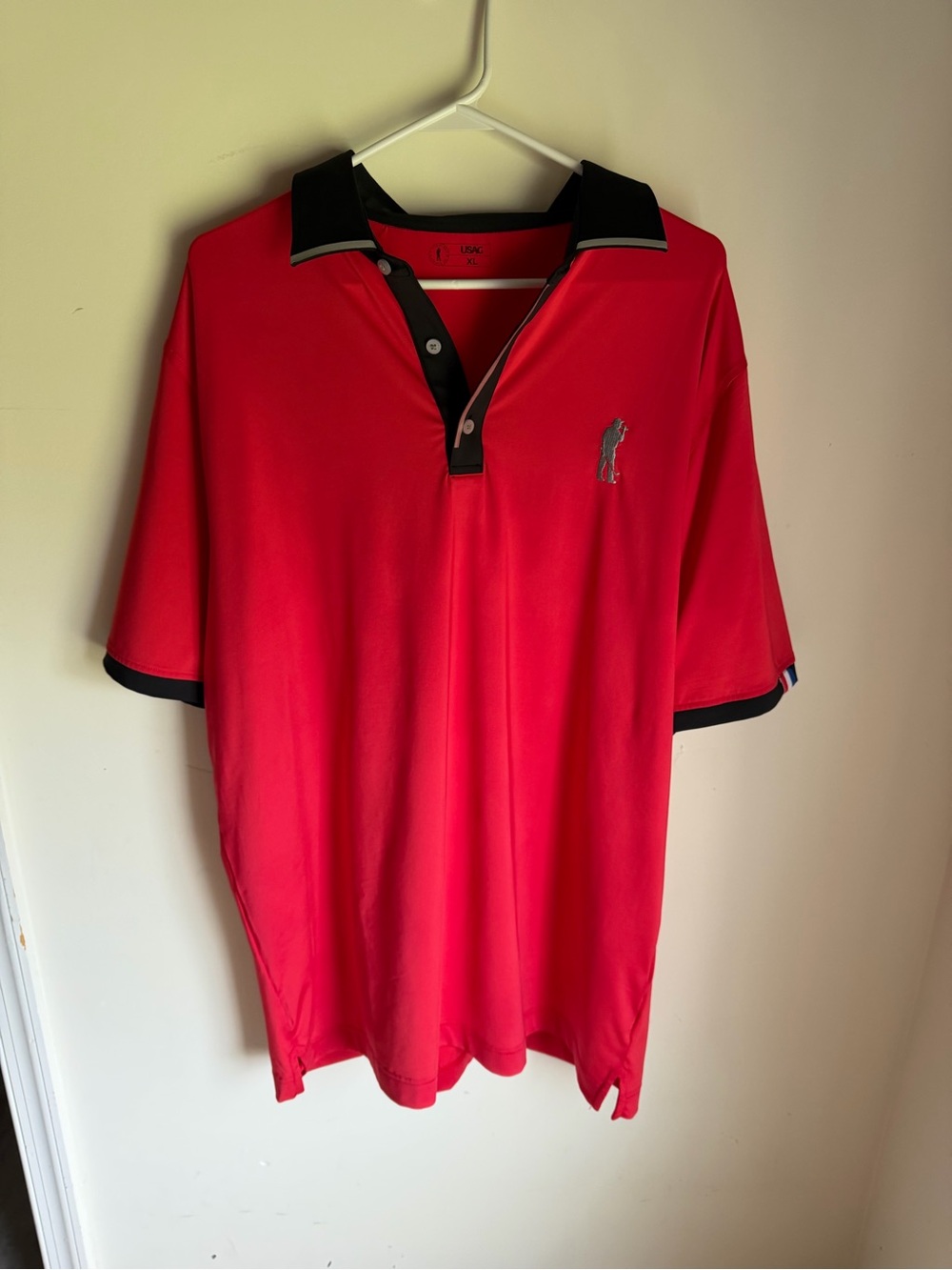 Men's Red Polo USAG and Embroidered Logo XL 0074